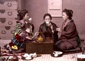 Čaj doma, Japonsko, konec 19. století - Archiv zahraničních misí od Unknown photographer