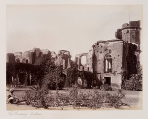 The Residency Lucknow, c.1885 (sépiová fotografie) od Unknown photographer