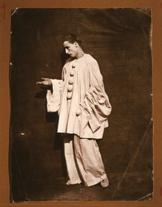 Mim Jean-Charles Deburau jako Pierrot (foto) od Unknown photographer