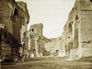 Ruiny termálních lázní Caracalla v Římě od Unknown photographer