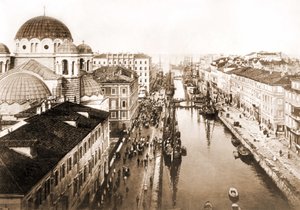 Pohled na město Terst na konci 19. století. od Unknown photographer