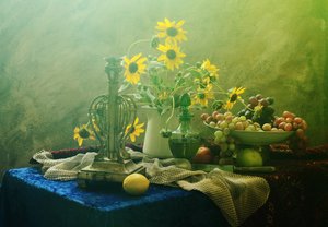 Elegantní zátiší se slunečnicemi od UstinaGreen