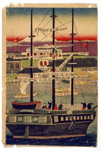 Hafen von Kyoto, Japan von Utagawa (1786-1865) Kunisada