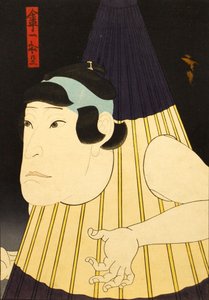 Neznámý herec v roli Umbrella Monster, ca. 1852. od Utagawa Hirosada