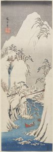 (Kiso Gorge ve sněhu), c. 1840-1842