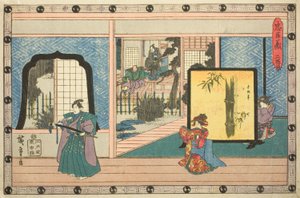 Akt 2 (Nidanme), ze série "Pomsta věrných zadržovatelů (Chushingura)" od Utagawa Hiroshige