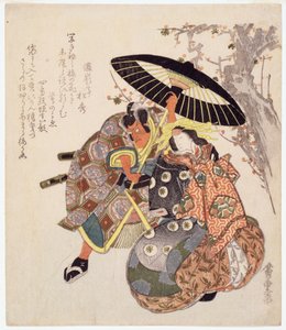 Herec (barevný dřevořez) od Utagawa Hiroshige