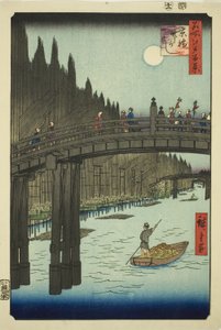 Umístěte m book oya rds plan d living most (ibashi bamboo riverside), ze série s ``Hřeben pro hřebeny zobraz ws f edo (slavné místo 100 pohledů na Edo)