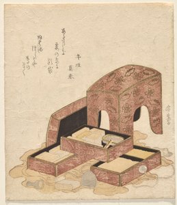 Kaligrafická sada s podnosy různých pečetí od Utagawa Hiroshige