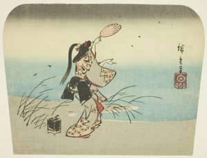 Chytání světlušek od Utagawa Hiroshige