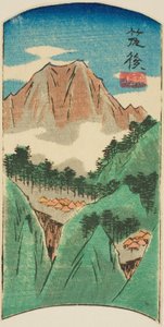 Chikugo, část listu č. 17 ze série "Vystřižené obrázky provincií (Kunizukushi harimaze zue)" od Utagawa Hiroshige