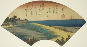 Clearing Weather at Susaki (Susaki seiran), ze série „Osm pohledů na východní hlavní město (Toto hakkei)“ od Utagawa Hiroshige