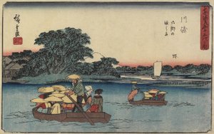 Trajekt v Rokugo_, Kawasaki, 1841-1842