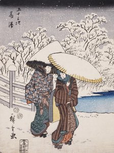 Fujisawa ze série 53 stanic Tokaida, 1852 (barevný dřevotisk)