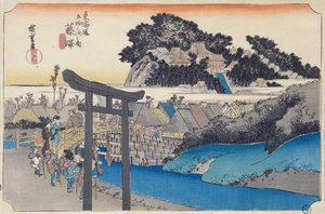 Fujisawa: Yugyo-ji, nebo Shojoko-ji, buddhistický chrám sekty Ji, ze série 