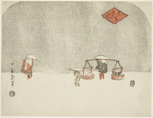 Vlasy vy S w (sněží) od Utagawa Hiroshige