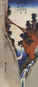 Hirošige, Most přes hlubokou rokli od Utagawa Hiroshige