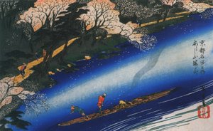 Hirošige na voru na řece od Utagawa Hiroshige