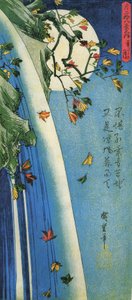 Hirošige, Měsíc nad vodopádem od Utagawa Hiroshige