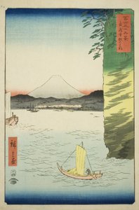 Pan Honboku Musashi P Rovinse (Květ Musashi Honmoku), z Teseries ``Tyrty x pohledy na horu Fuji (Fuji Usaju Rokukei)