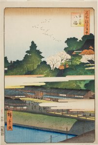 Svatyně Ichigaya Hachiman (Ichigaya Hachiman), ze série od Utagawa Hiroshige