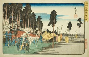 Inari Shine at Uncle (Strýček Inari no Yashiro), z Teseries od Utagawa Hiroshige