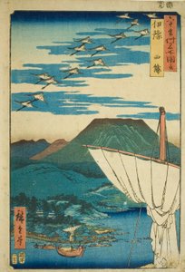 Iyo Producent: Saijo (Iyo, Saijo), ze série Meisho Zue)” od Utagawa Hiroshige