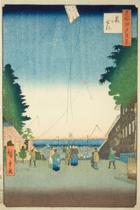 Kasumigaseki, ze série s ``Ridge dre d fa s views of edo (slavné místo 100 pohledů na Edo)