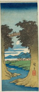 Opičí most od Utagawa Hiroshige
