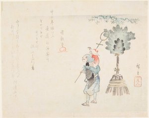 Cvičitel opic od Utagawa Hiroshige