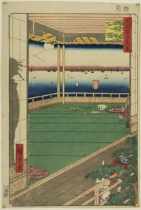 Měsíční vyhlídka (Tsuki no misaki), ze série "Sto slavných pohledů na Edo (Meisho Edo hyakkei)". od Utagawa Hiroshige