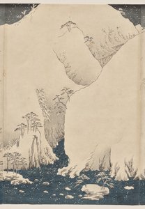 Hora a řeka na Kiso Road od Utagawa Hiroshige