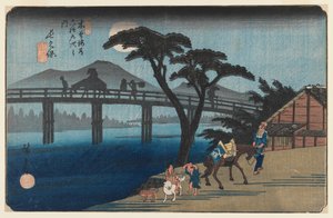 Nagakubo, č. 28, ze série Šedesát devět stanic Kisokaido Highway, 1835-40 (dřevotisk) od Utagawa Hiroshige