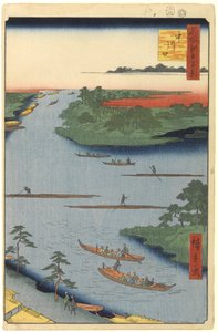 Nakagawa River Mouth, No. 70 from One Hundred Famous Views of Edo, 1857 (woodblock print) od Utagawa Hiroshige