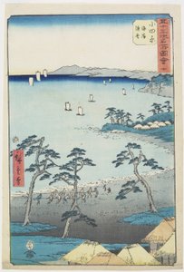 Rybářský dům č. 10 na pláži, Odawara, červenec 1855