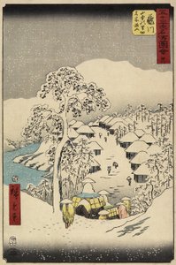 Vesnice č. 38 Yamanaka ve Fujikawě, červenec 1855