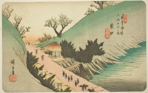 z. 16: An Aka, ze série "Shi x ty-devět St ta on s of kisokaido" od Utagawa Hiroshige