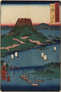 Sopečný ostrov Sakurajima, provincie O_sumi, březen 1856