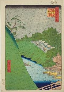 Seido a řeka Kanda z mostu Šóhei (Šóheibaši Seido Kandagawa), č. 47 ze série "Sto slavných pohledů na Edo (Meišó Edo hjakkei)". od Utagawa Hiroshige