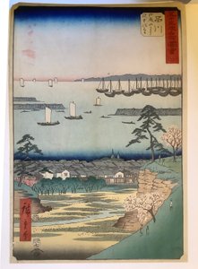 Šinagawa, ze série „Obrázky slavných míst z padesáti tří stanic“ od Utagawa Hiroshige