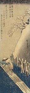 Sníh nad řekou Sumida, zima, 1833-1834