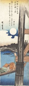 Sommer: Mond an der Ryōgoku-Brücke od Utagawa Hiroshige