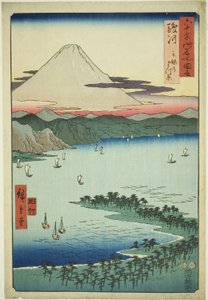 Suruga Project: Tee pine G barva u Miho (Suruga, Miho no Matsubara), z televizního seriálu "P Lawinses" od Utagawa Hiroshige
