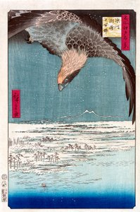 Susaki a planina Jumantsubo poblíž Fukagawa, 1856-1858. od Utagawa Hiroshige