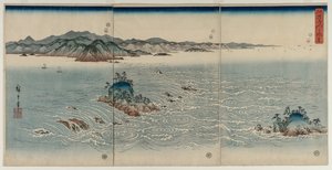 Whirlpools of Awa, 1857. od Utagawa Hiroshige