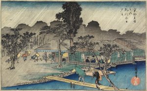 Twilight Shower v Tadasu Bank, c. 1834