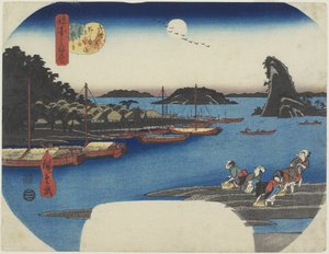 Willow Tree u banky Nihon-zutsumi, Shin-Yoshiwara, listopad 1853