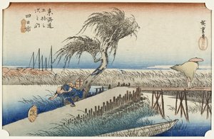 Jokkači: řeka Mie od Utagawa Hiroshige