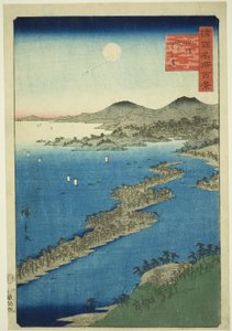 Amanohashidate v provincii Tango (Tango Amanohashidate), ze série „Sto slavných pohledů v různých provinciích (Shokoku meisho hyakkei)“