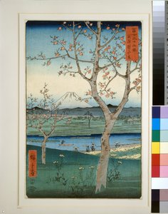 Koshigaya v provincii Musashi od Utagawa II Hiroshige